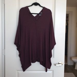 Cherish Maroon Poncho